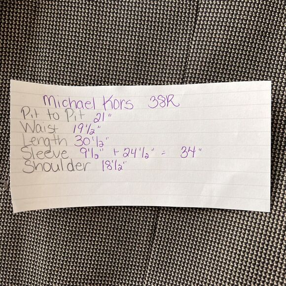 Michael Kors Blazer Brown Pin Check Micro Check 38R Mens Sport Coat Jacket - Picture 8 of 8